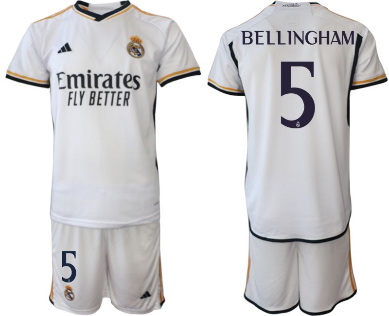 Men 2023-2024 Club Real Madrid home white #5 Soccer Jersey